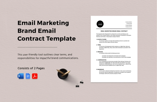 Email Marketing Brand Email Contract Template