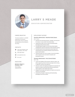Education Administrator Resume