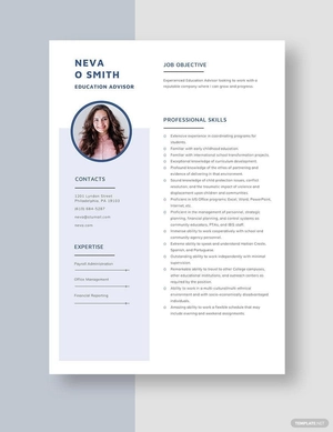 Education Advisor Resume