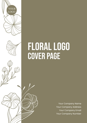 Free Floral Logo Cover Page Template to Edit Online