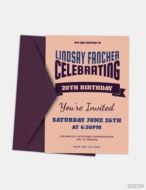 Retro Style Birthday Invitation Template