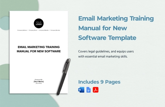 Email Marketing Training Manual for New Software Template
