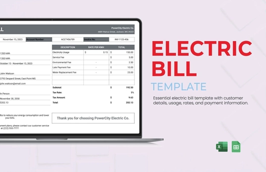 Electric Bill Template