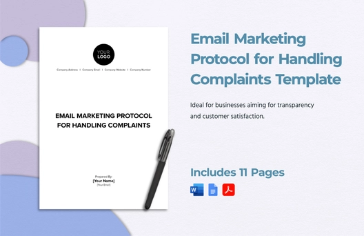 Email Marketing Protocol for Handling Complaints Template