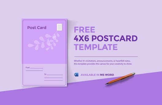 4x6 Postcard Template