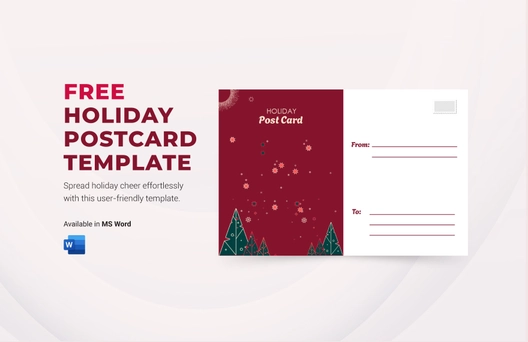 Holiday Postcard Template