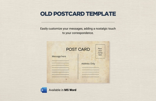 Old Postcard Template