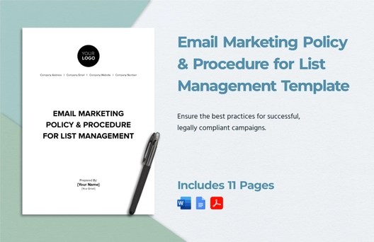 Email Marketing Policy & Procedure for List Management Template