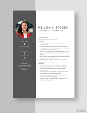 Corporate Controller Resume