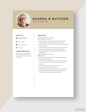 Cost Accountant Resume