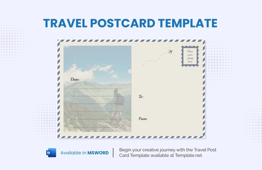 Travel Postcard Template