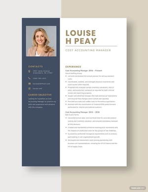 Cost Accounting Manager Resume