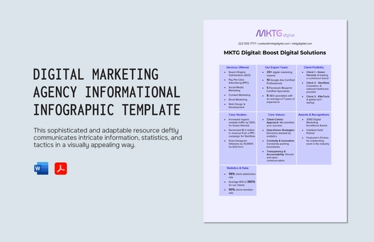 Digital Marketing Agency Informational Infographic Template