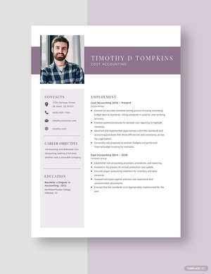 Cost Accounting Resume