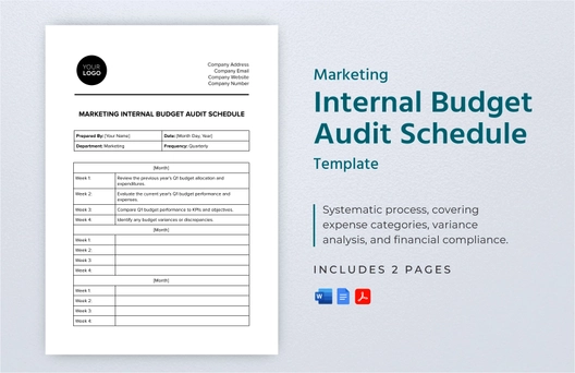 Marketing Internal Budget Audit Schedule Template Marketing Internal Budget Audit Schedule Template