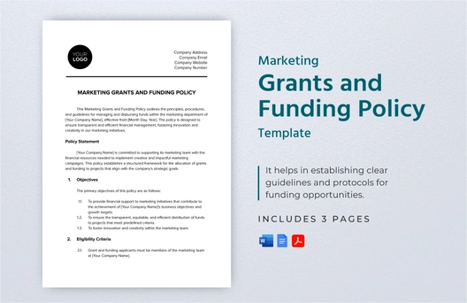 Marketing Grants and Funding Policy Template