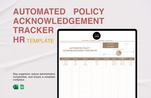 Automated Policy Acknowledgement Tracker HR Template