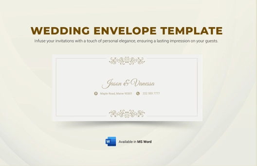 Wedding Envelope Template