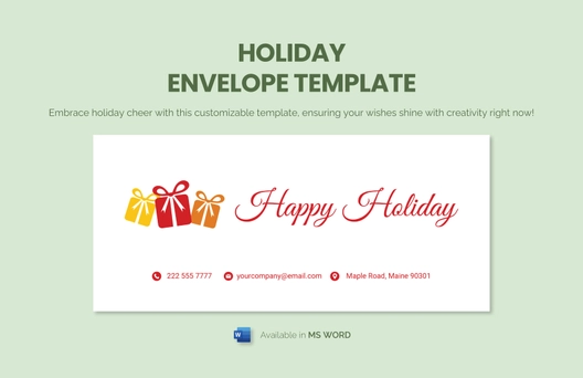 Holiday Envelope Template