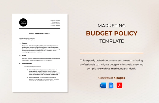 Marketing Budget Policy Template Marketing Budget Policy Template