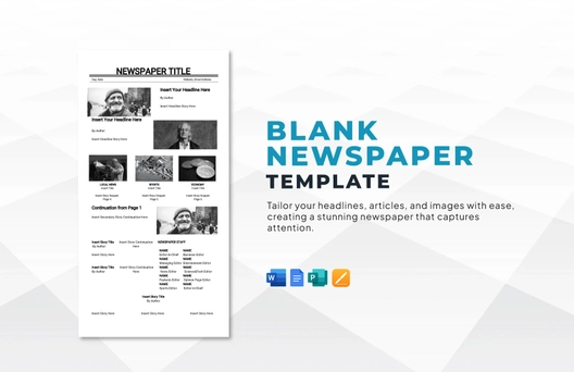 Blank Newspaper Template Blank Newspaper Template