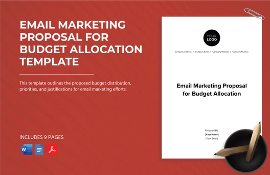 Email Marketing Proposal for Budget Allocation Template