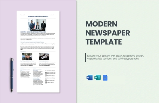 Modern Newspaper Template Modern Newspaper Template