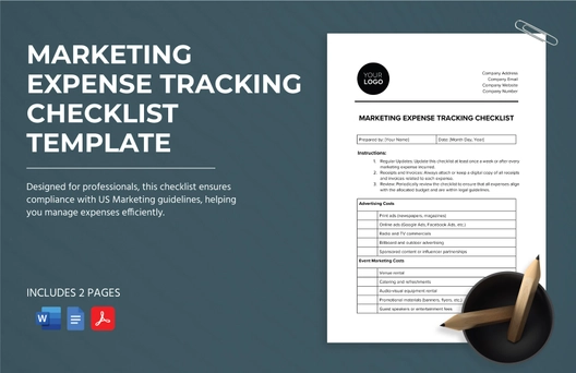 Marketing Expense Tracking Checklist Template