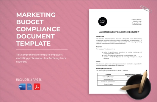 Marketing Budget Compliance Document Template