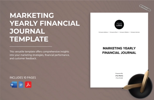 Marketing Yearly Financial Journal Template