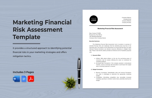 Marketing Financial Risk Assessment Template