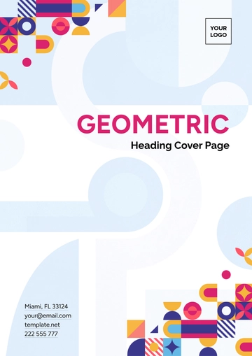 Free Geometric Heading Cover Page Template to Edit Online