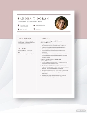 Customer Quality Engineer Resume