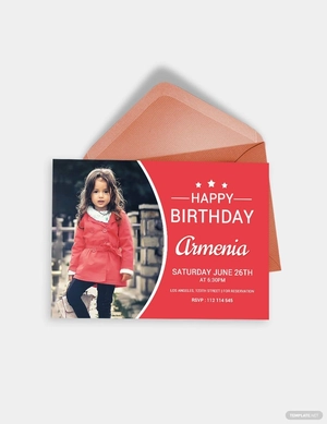 Modern Birthday Invitation Card Template