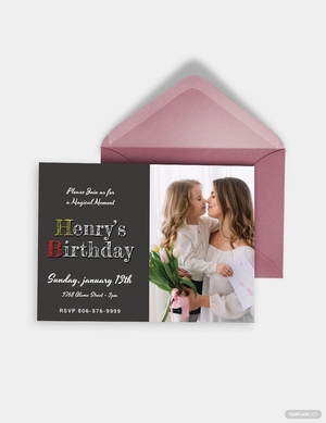 Disney Style Birthday Invitation Card Template