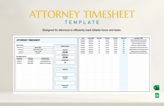 Attorney Timesheet Template