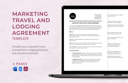 Marketing Travel and Lodging Agreement Template
