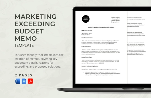 Marketing Exceeding Budget Memo Template