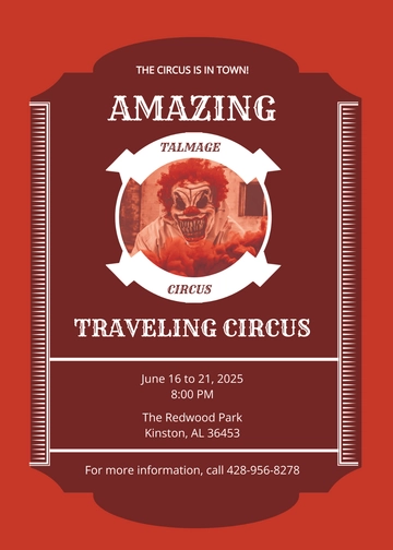 Free Circus Carnival Invitation Template to Edit Online