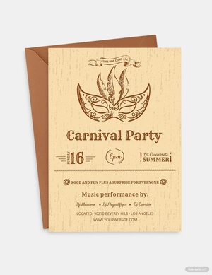 Vintage Carnival Party Invitation Template