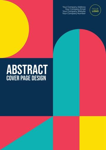 Free Abstract Cover Page Design Template to Edit Online