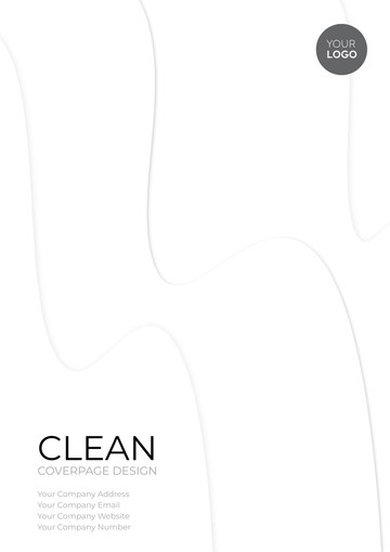 Free Clean Cover Page Design Template to Edit Online