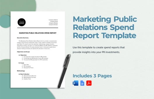 Marketing Public Relations Spend Report Template Marketing Public Relations Spend Report Template