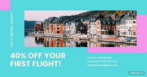 Airplane Travel Facebook Post Template