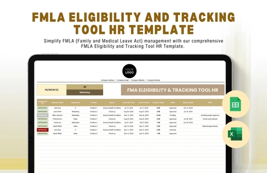FMLA Eligibility and Tracking Tool HR Template