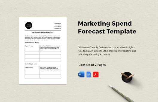 Marketing Spend Forecast Template