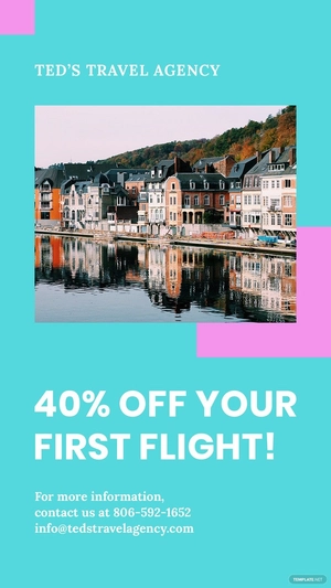 Airplane Travel Instagram Story Template