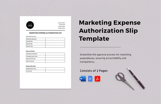 Marketing Expense Authorization Slip Template Marketing Expense Authorization Slip Template