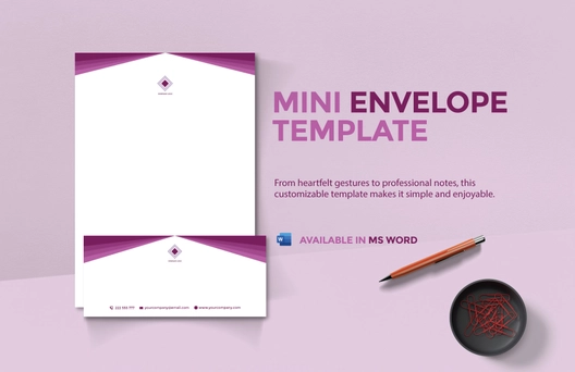 Mini Envelope Template
