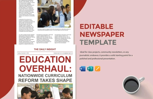 Editable Newspaper Template